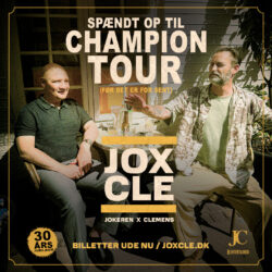 clemens og jokeren 30 års jubilæum tour spændt op til champion